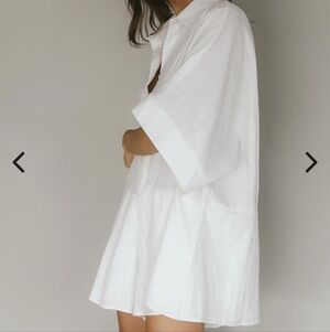 BNWT Selfie Leslie Oversized 100% Cotton Daytona Beach Button-Up Romper